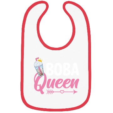 Discover Boba Queen Bubble Tea Lover Boba Tea Drinker Bibs