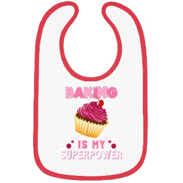 Discover Baking Is My Superpower Delicious Cupcake Baker Bibs