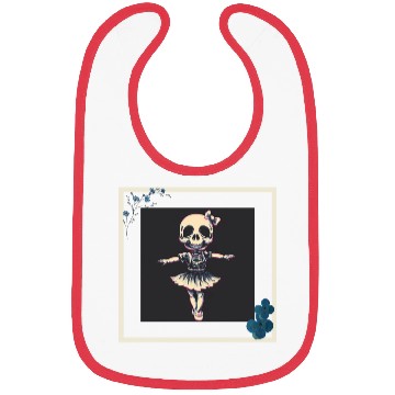 Discover Cute skull ballet with flowers Bibs