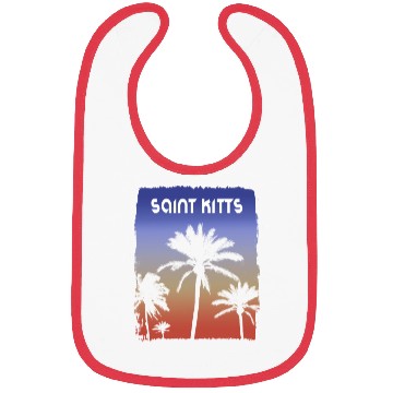 Discover Saint Kitts Sunset Vacation Souvenir Palm Tree Bibs