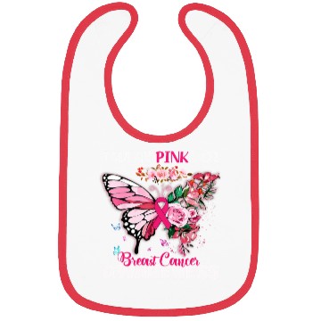 Discover I Wear Pink For Breast Cancer Awareness Butterfly Bibs
