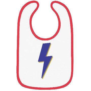 Discover Lightning Bolt Blue 3D Bibs