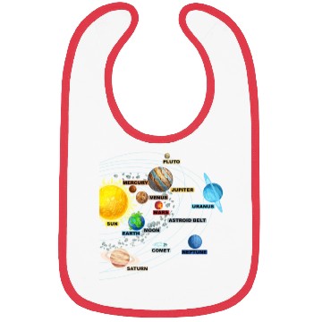 Discover Solar System Planets Astronomy Space Science Girls Bibs
