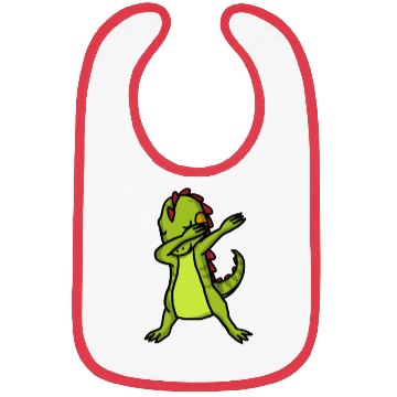 Discover Funny Dabbing Iguana Dab Dance Reptile Lover Bibs