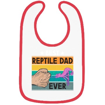 Discover Reptile Dad Ever Lizard Father Daddy Animal Lover Bibs