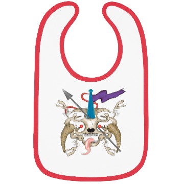 Discover Evil alien skull with a tongue Bibs