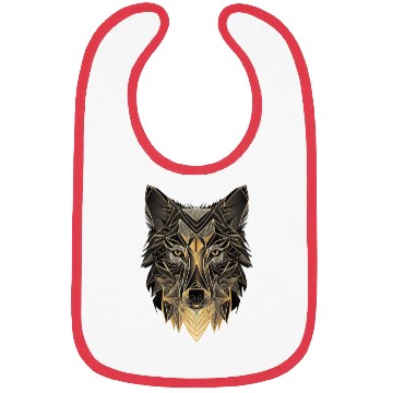 Discover Geometric wolf head Bibs
