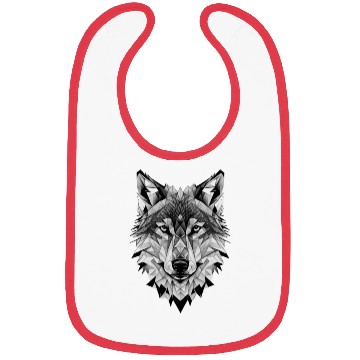Discover Geometric wolf head Bibs
