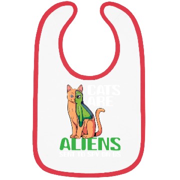 Discover Cats Are Aliens Funny Cat Owner Astronomy Lover Bibs