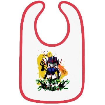 Discover Chibi Mecha: A Cute Cyberpunk Design 9 Bibs