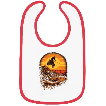 Discover Dirt Bike Jumping Dirt Mound Motorcycle Biker Bibs