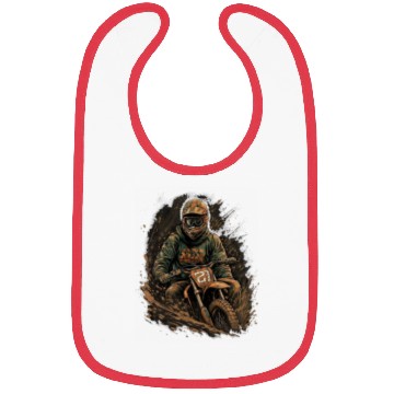Discover Dirt Bike Biker Stuck in Mud Offroad Rider Bibs