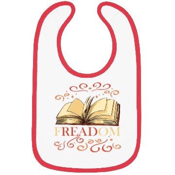 Discover Freadom book lover book worm reading librarian Bibs