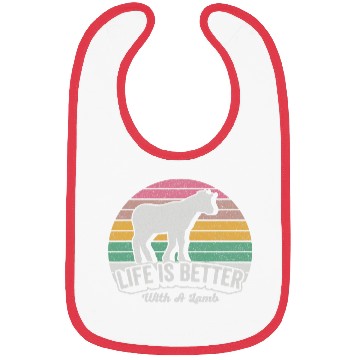 Discover Funny Lamb Vintage Retro Life Is Better With Bibs