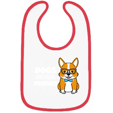 Discover Dogs Are Real Friends Bibs