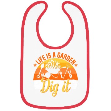 Discover Life is a Garden Dig it Succulent Gardening Grass Bibs