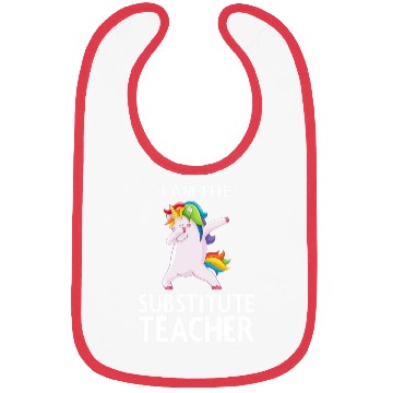 Discover Funny I Am The Substitute Teacher Dabbing Colorful Bibs