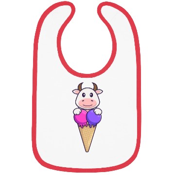 Discover Cute Cow With Sweet Ice Cream Bibs