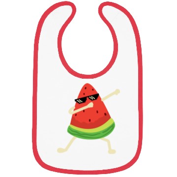 Discover Dabbing Watermelon Melon summer Fruit Lover Bibs