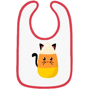 Discover Candy Corn Cat Halloween Bibs