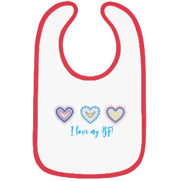 Discover I Love My Bf Modern Boho Style Bibs