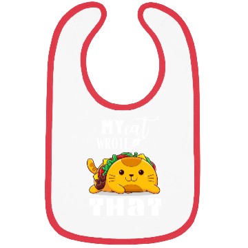 Discover My Cat Wrote Funny Cat Lover Typography Quote Bibs