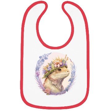 Discover Floral Bearded Dragon Flower Crown Pet Lizard Love Bibs