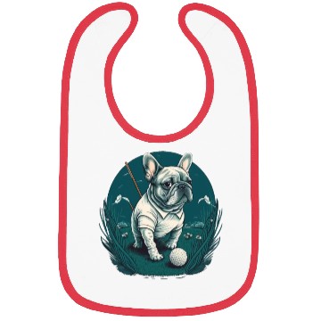 Discover French Bulldog | Golf Sport Player Cute Frenchie Bibs