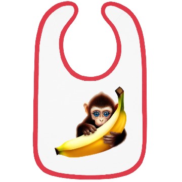 Discover Monkey hide and seek banana Bibs