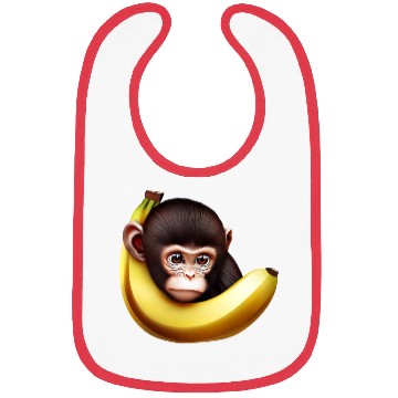 Discover Monkey hide and seek banana Bibs