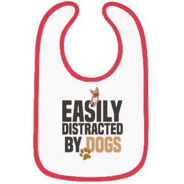 Discover easily distracted by dogs, dog owner, dogs lovers Bibs