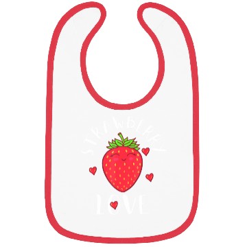 Discover Strawberry Love Lover Fruit Smiling Farmer Greengr Bibs