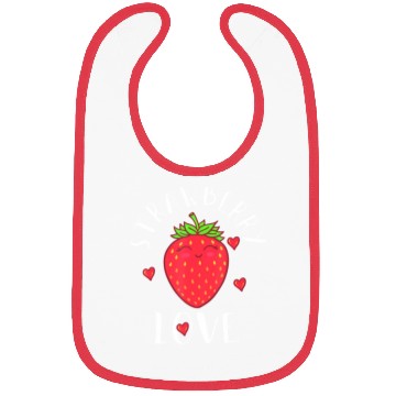 Discover Strawberry Love Lover Fruit Smiling Farmer Greengr Bibs