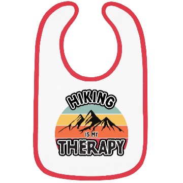 Discover Hiking is my therapy retro color mountains Bibs