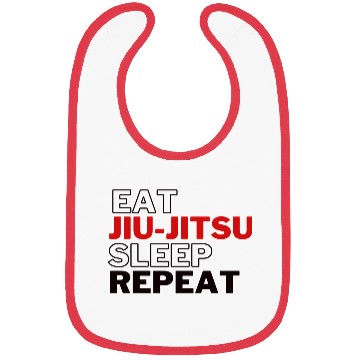 Discover Funny Eat Jiu Jitsu Sleep Repeat Bibs