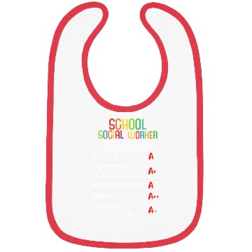 Discover School social worker Report Card Gift Bibs