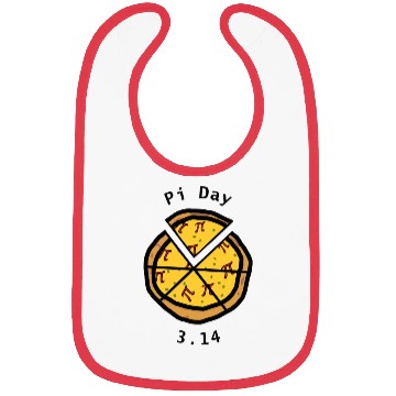 Discover Pi Day 314 Pizza Topped with Pi Symbol Bibs