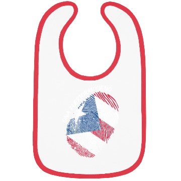 Discover Puerto Rico Flag Fingerprint For Boricua Usa Fans Bibs