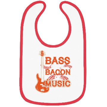 Discover Bass Guitar Bacon Music Bibs