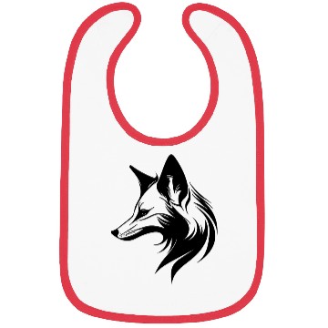 Discover Fox Portrait In Flowing Lines Style Bibs