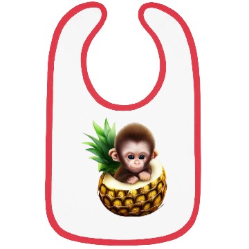 Discover Little monkey in a pineapple Bibs