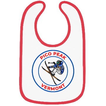 Discover Retro Skiing in Pico Peak Vermont Holiday Souvenir Bibs