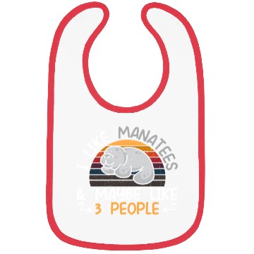 Discover I Like Manatees Dugong Sea Cow Manatee Lover Bibs