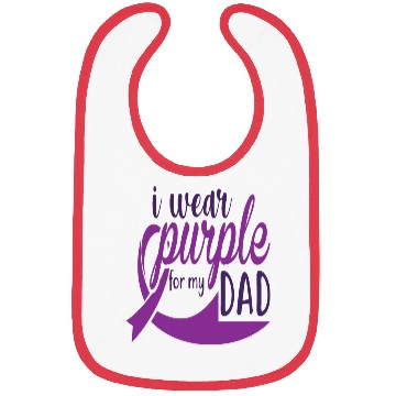 Discover I Wear Purple For My Dad Bibs