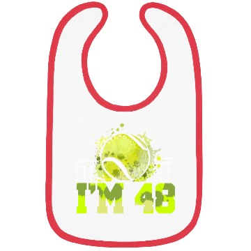 Discover I'm 48 Racket Sports Tennis Player Adult 48th Bibs