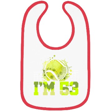 Discover I'm 53 Racket Sports Tennis Player Adult 53rd Bibs