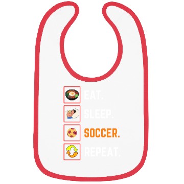 Discover Funny Eat Sleep soccer Repeat Gift Bibs