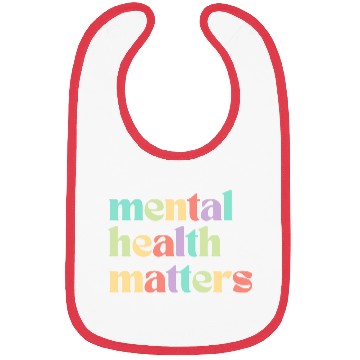 Discover Mental Health Matters | Retro Quote Mixed Peach Bibs