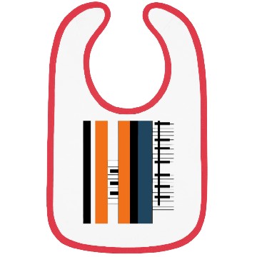 Discover Abstract Piano Key Art Bibs