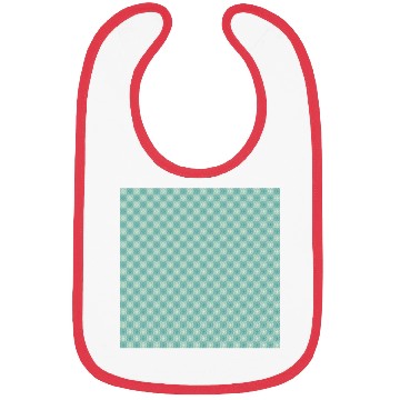 Discover Teal Geometric Floral Retro Pattern Bibs